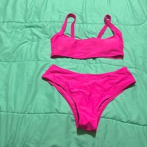 Hot pink bikini